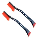 2x Skrobak do szyb + szczotka, skrobaczka do odśnieżania samochodu, 60cm długości 